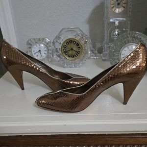 J.Renee Shimmering Bronze Heels